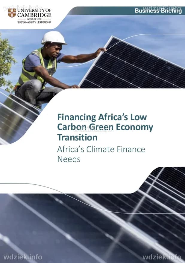 Financing Africa's low carbon green economy transition: Africa's ...