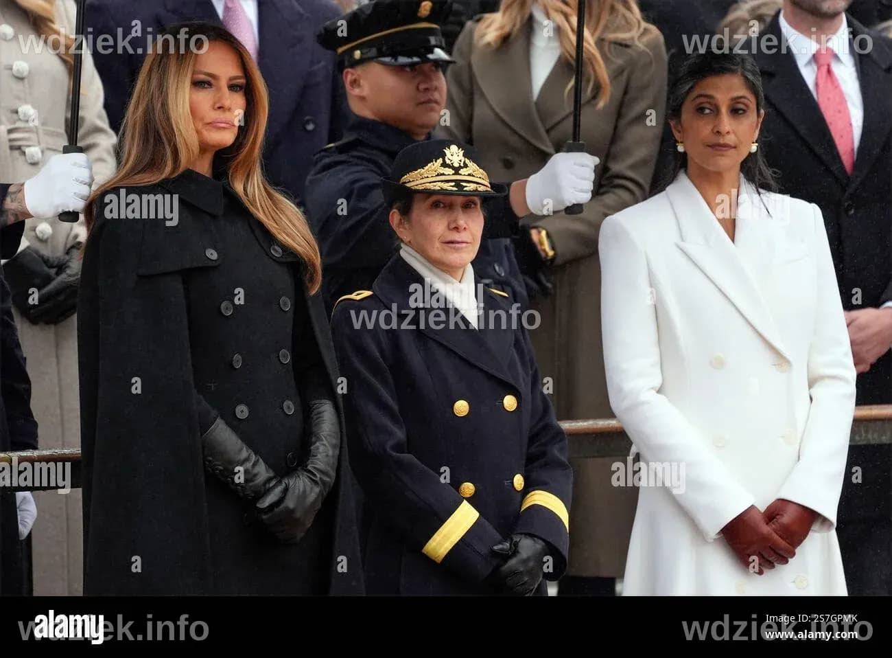 Melania Trump and Usha Vance arrive before President-elect Donald Trump ...
