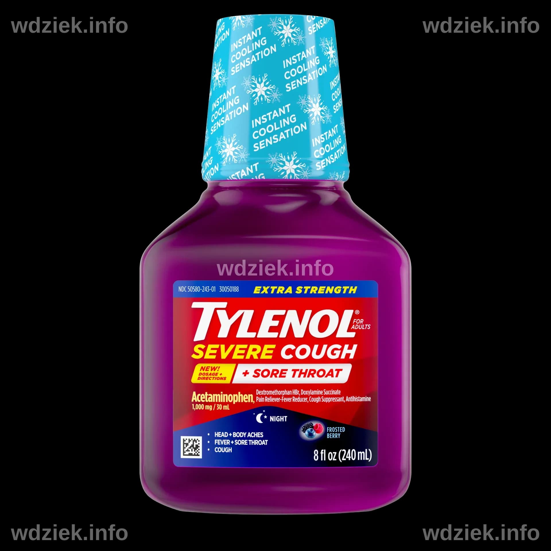 TYLENOL® Extra Strength Cough + Sore Throat Day & Night Caplets